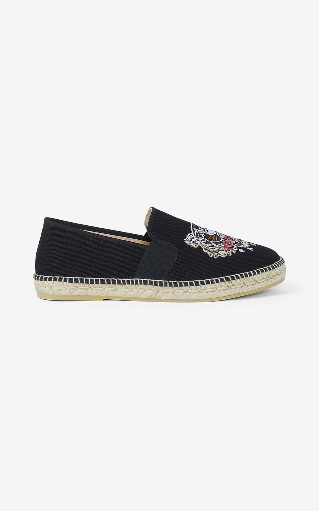 Kenzo Tiger elasticated Espadril Erkek Siyah | 6823-VLTPH